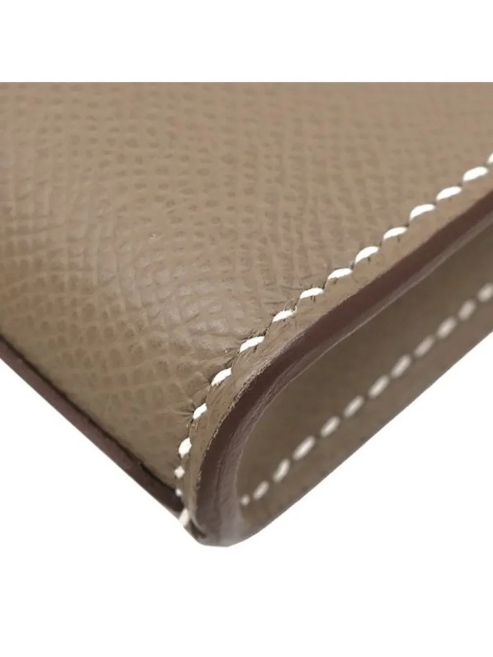 Hermes Clutch Sac a Depeche 24 Veau Epsom Etoupe Silver